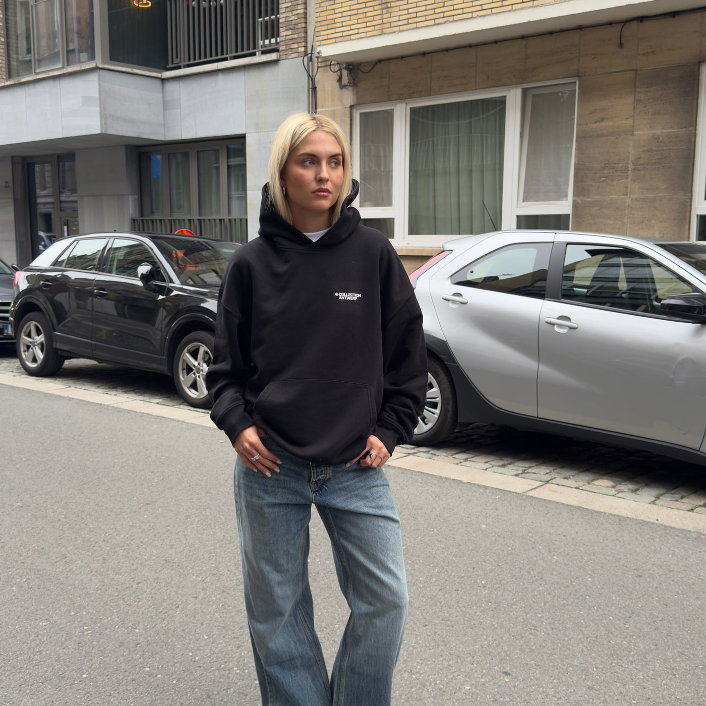 Relaxed Hoodie front and backprint
