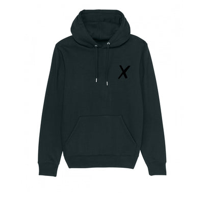 X Hoodie | Real Black logo